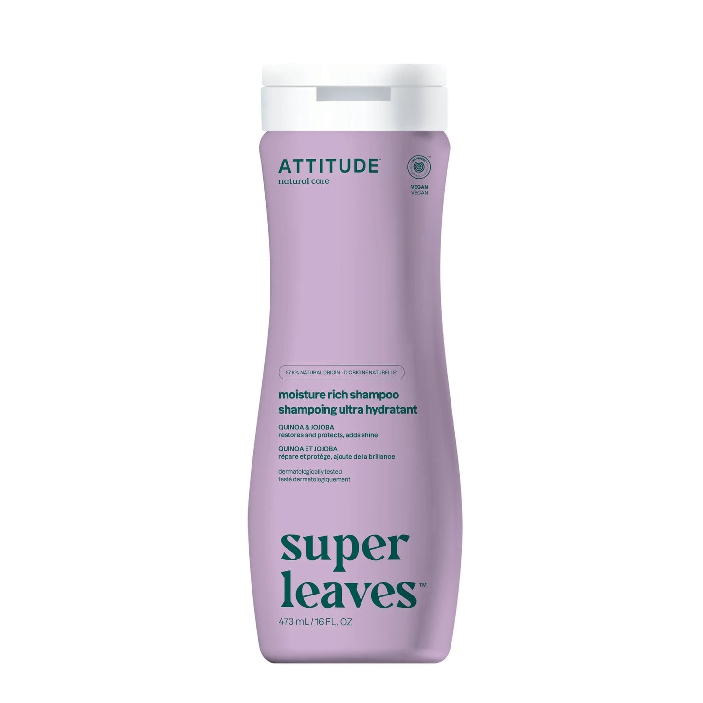 Super leaves™ Moisture Rich Shampoo - Quinoa & Jojoba, 473ml
