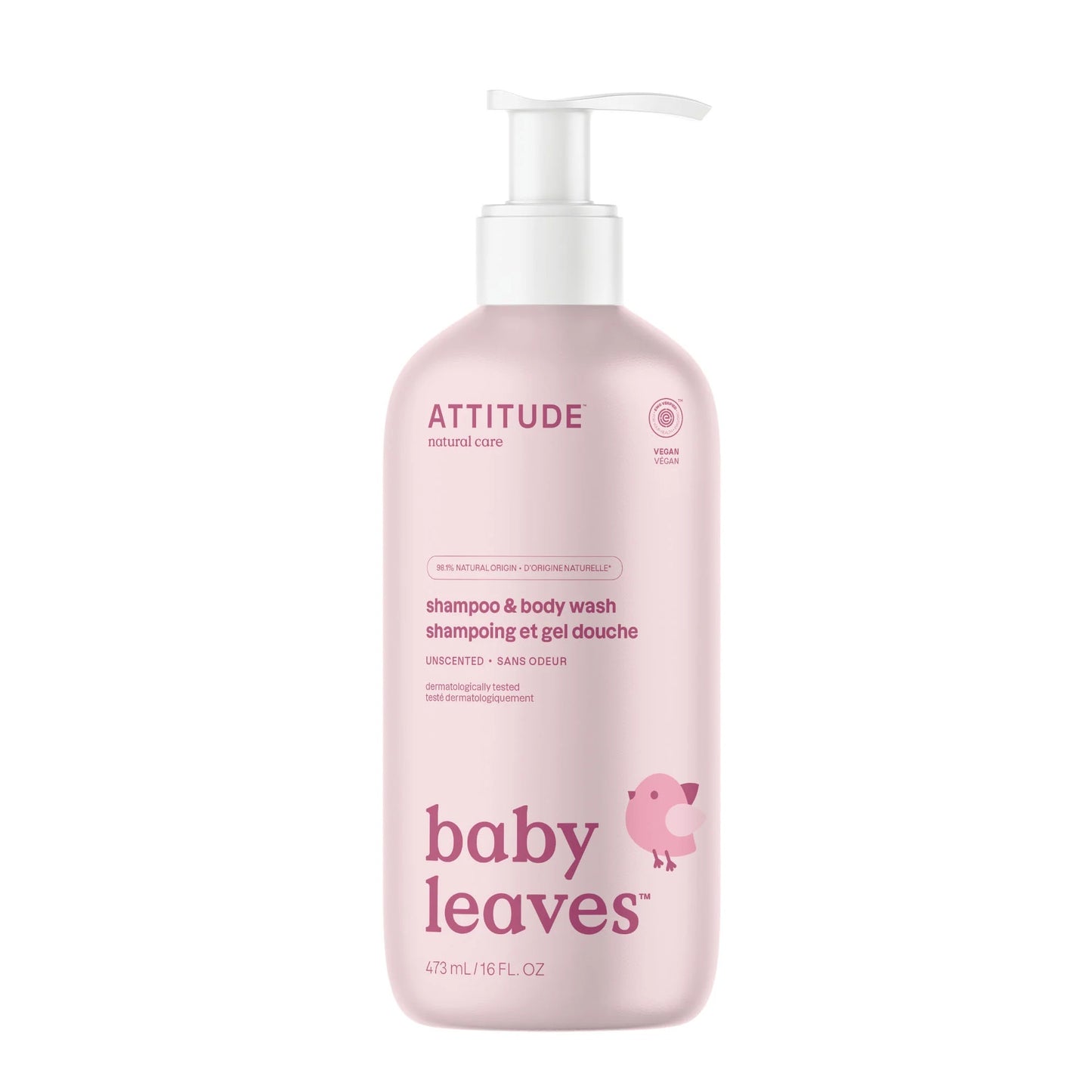 Baby leaves™ Baby Shampoo & Body Wash 2-in-1, 473ml