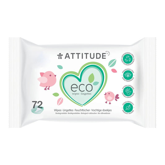 100% Biodegradable Baby Wipes, 72 wipes